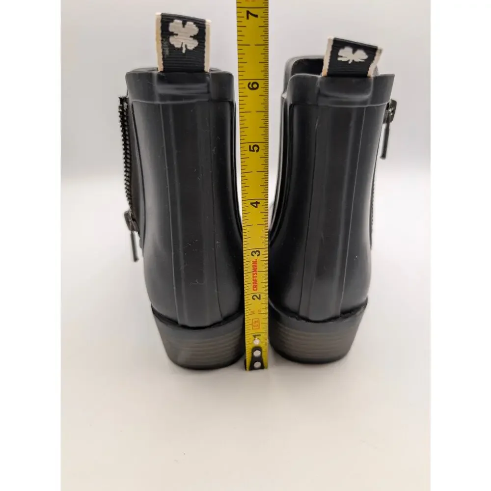 Lucky Brand Reign drop Rain Boots Women's Size 8M (EU 39) Black Rubber
